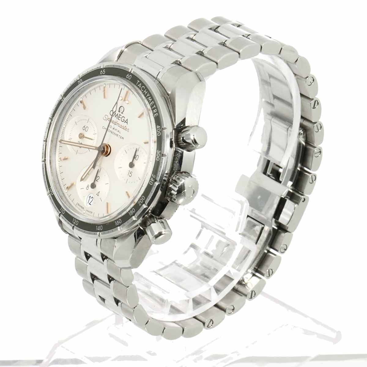 Speedmaster 38 324.38.50.02.001 Chronograph Silver Dial Boys