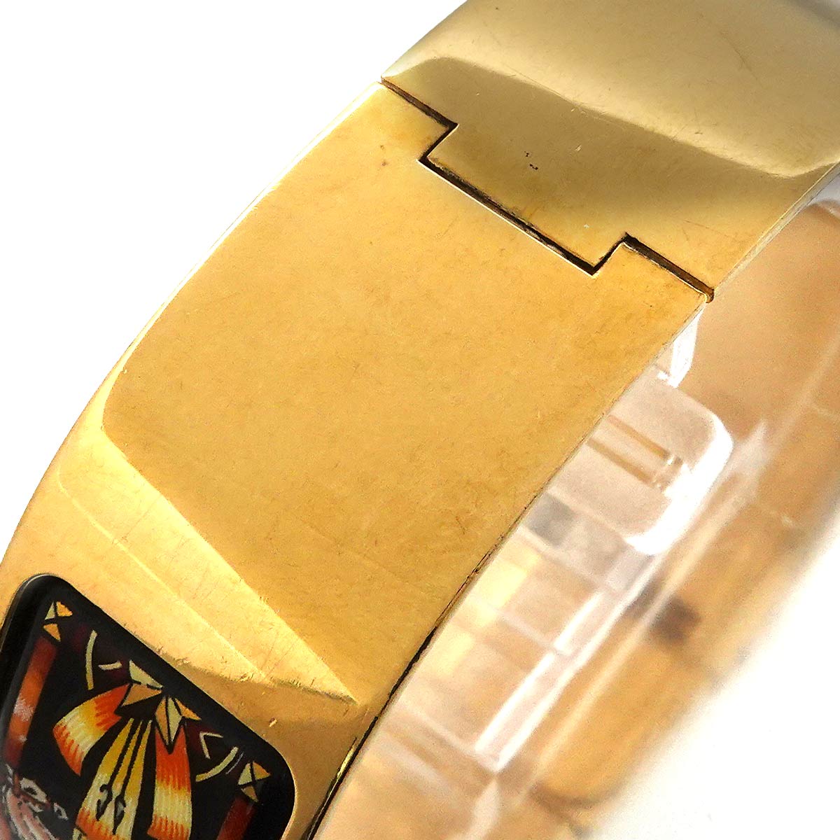 Loquet LO1.201 Quartz Gold Dial Ladies Bngle Watch