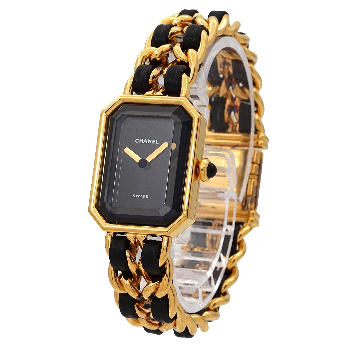 Premiere Size M H0001 Vintage Quartz Black Dial Ladies Watch