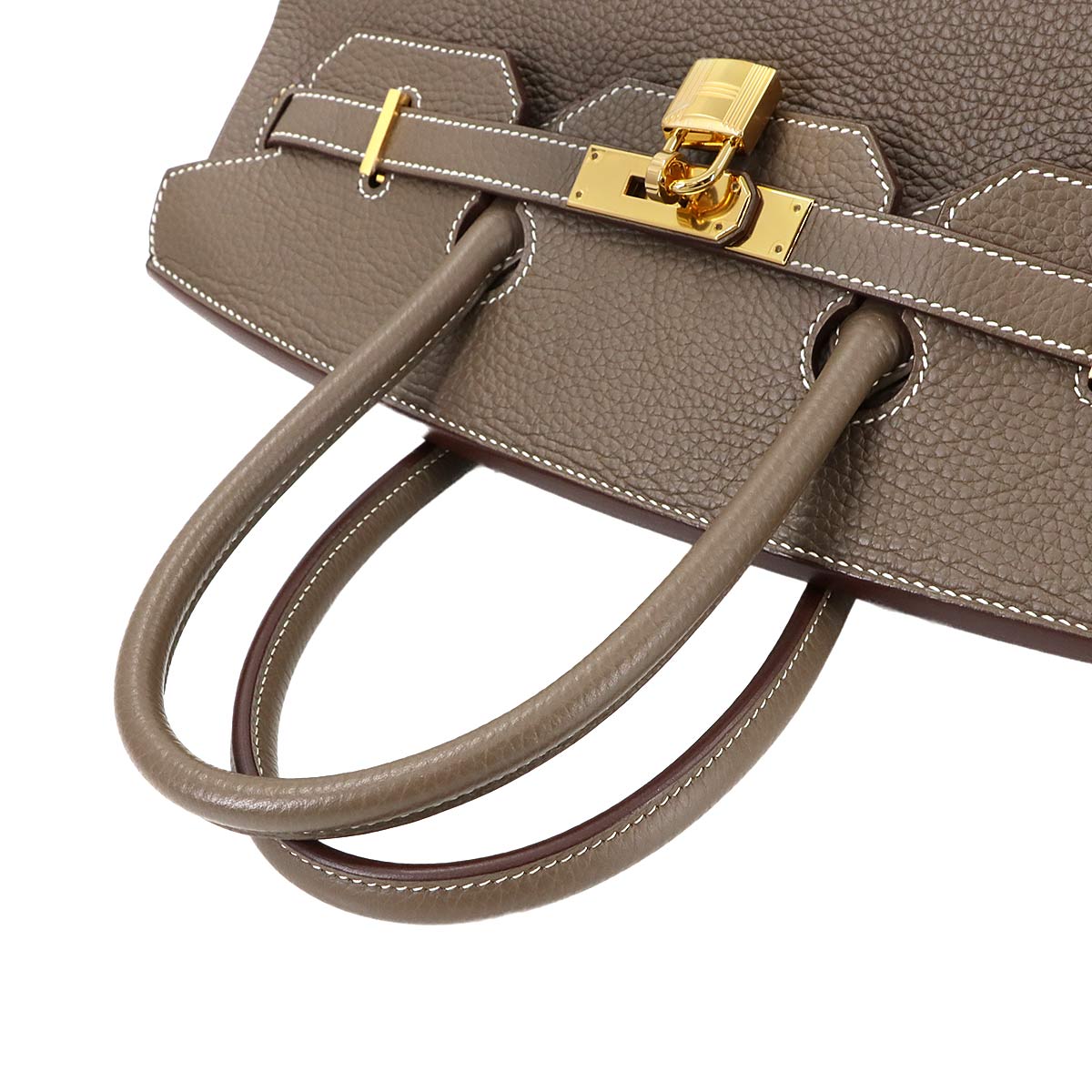 Birkin 35 Hand Bag Veau Togo Etoupe Purse Beige
