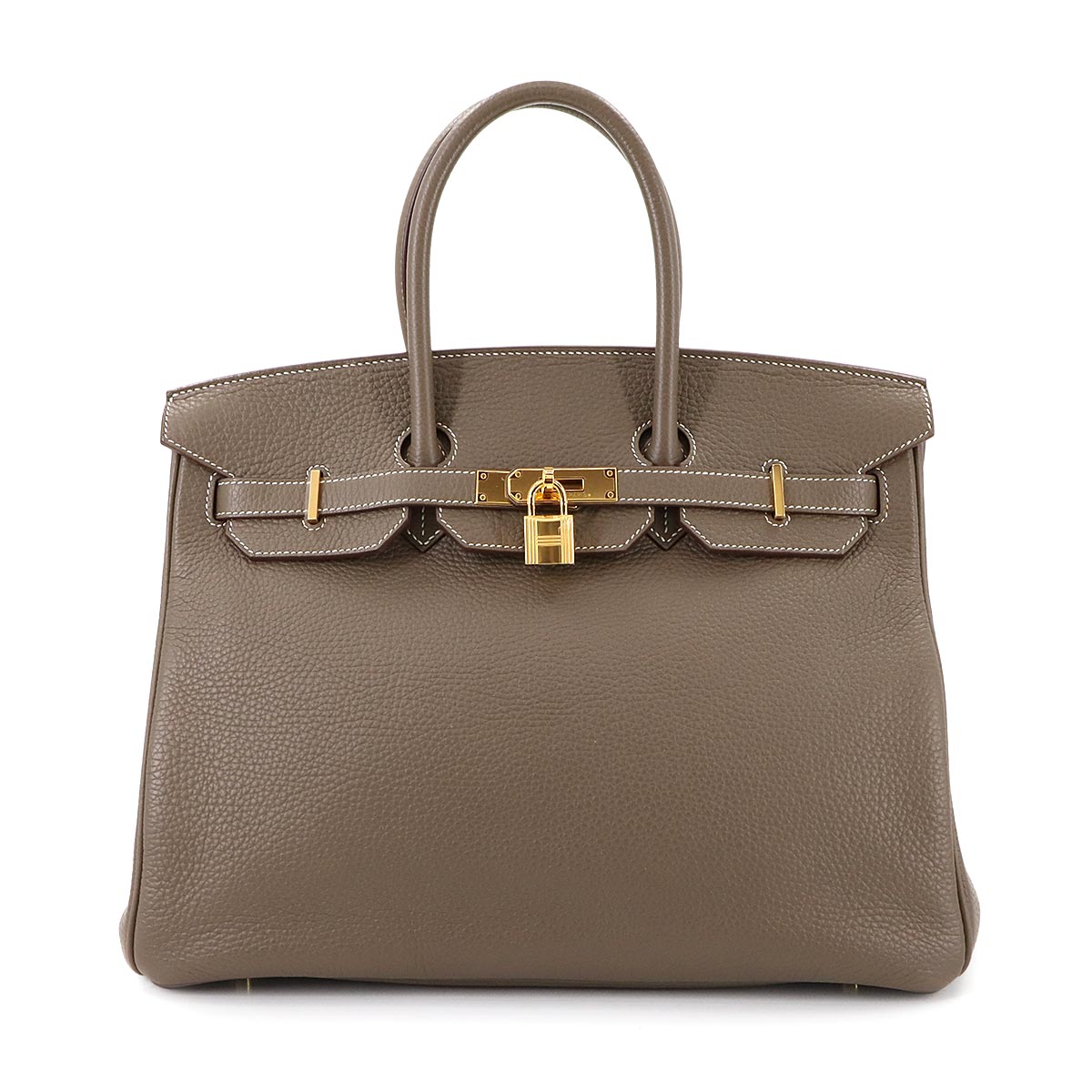 Birkin 35 Hand Bag Veau Togo Etoupe Purse Beige