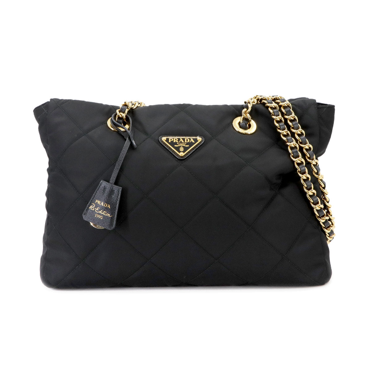 Re-Edition 1995 Shoulder Bag Nylon Leather Black 1BG529