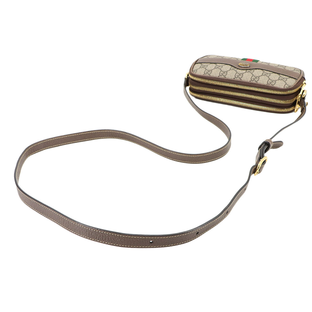 Ophidia Mini Shoulder Bag GG Supreme Canvas Beige Brown 546597