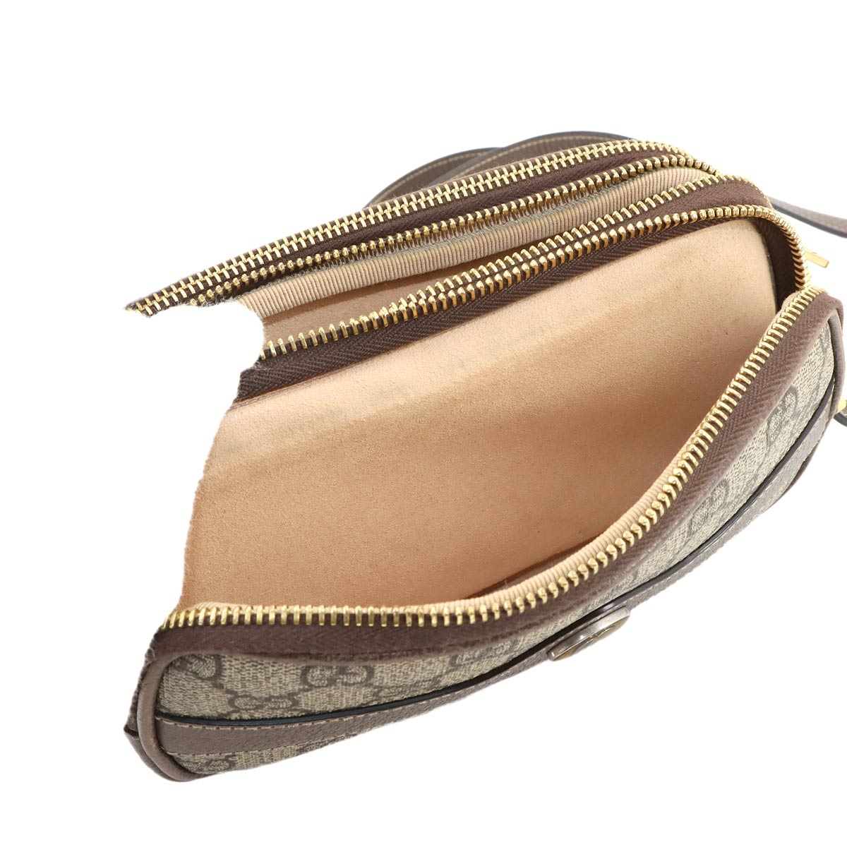 Ophidia Mini Shoulder Bag GG Supreme Canvas Beige Brown 546597
