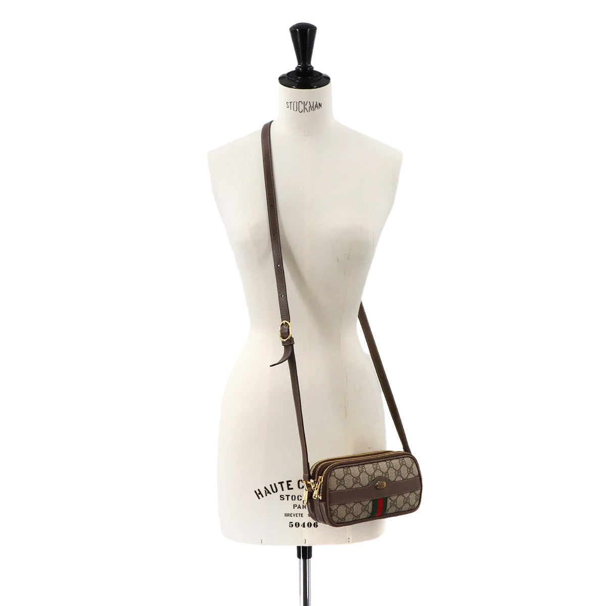 Ophidia Mini Shoulder Bag GG Supreme Canvas Beige Brown 546597