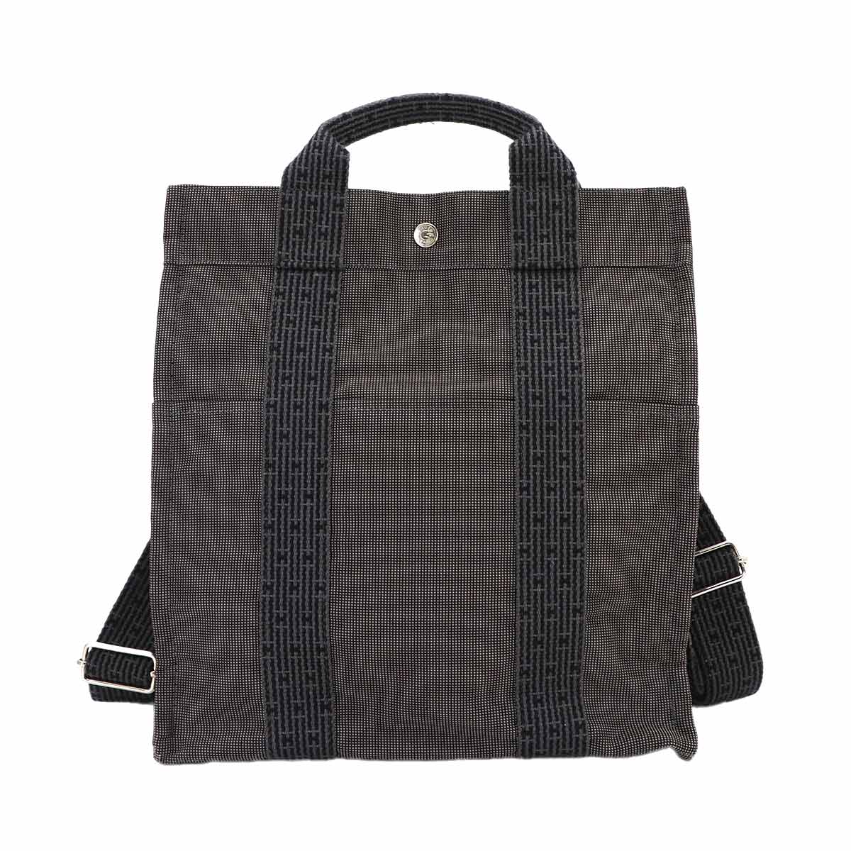 Her Line Ad MM Backpack Canvas Gray Black Purse