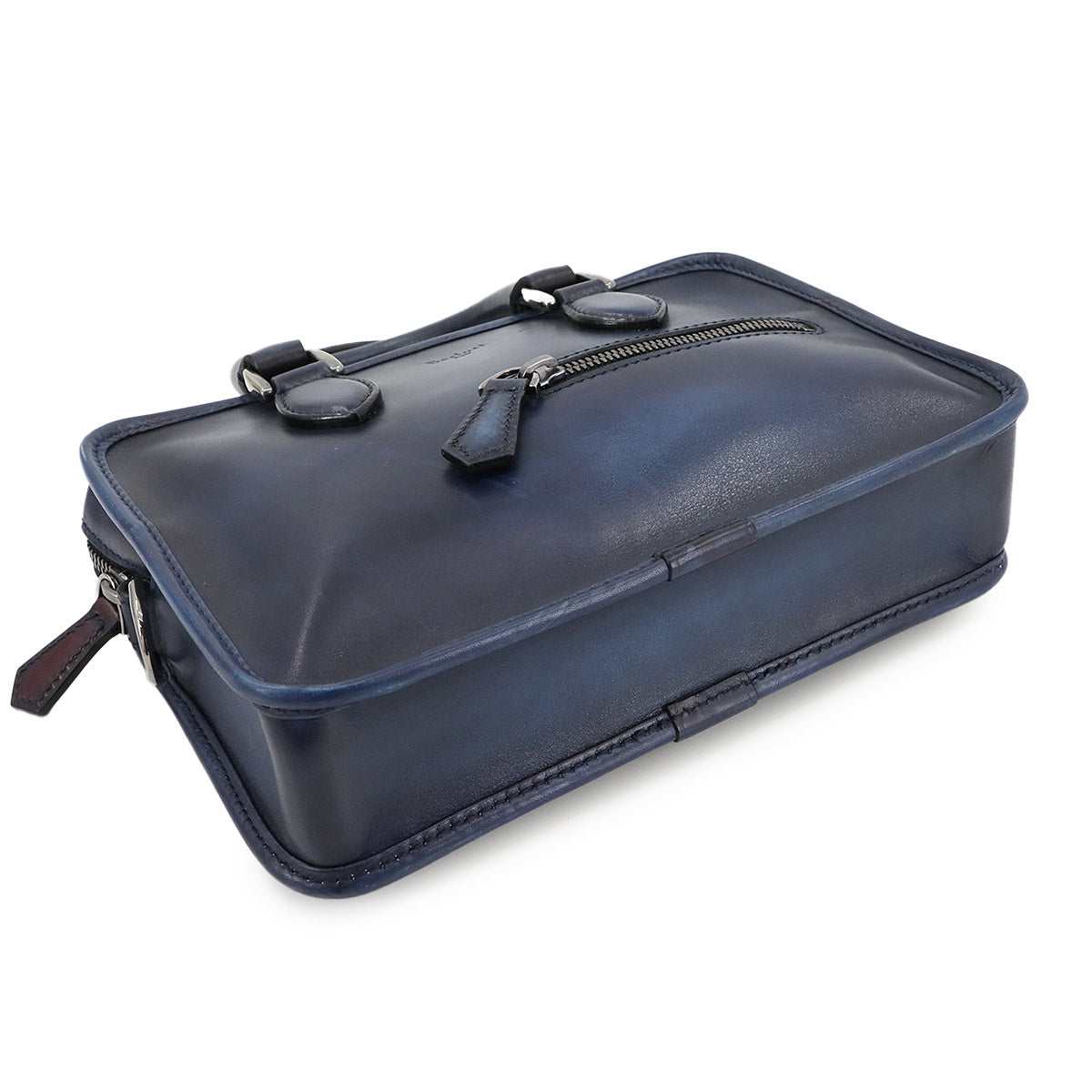 Unjour Gulliver 2way Hand Bag Venezia Leather Navy Purse