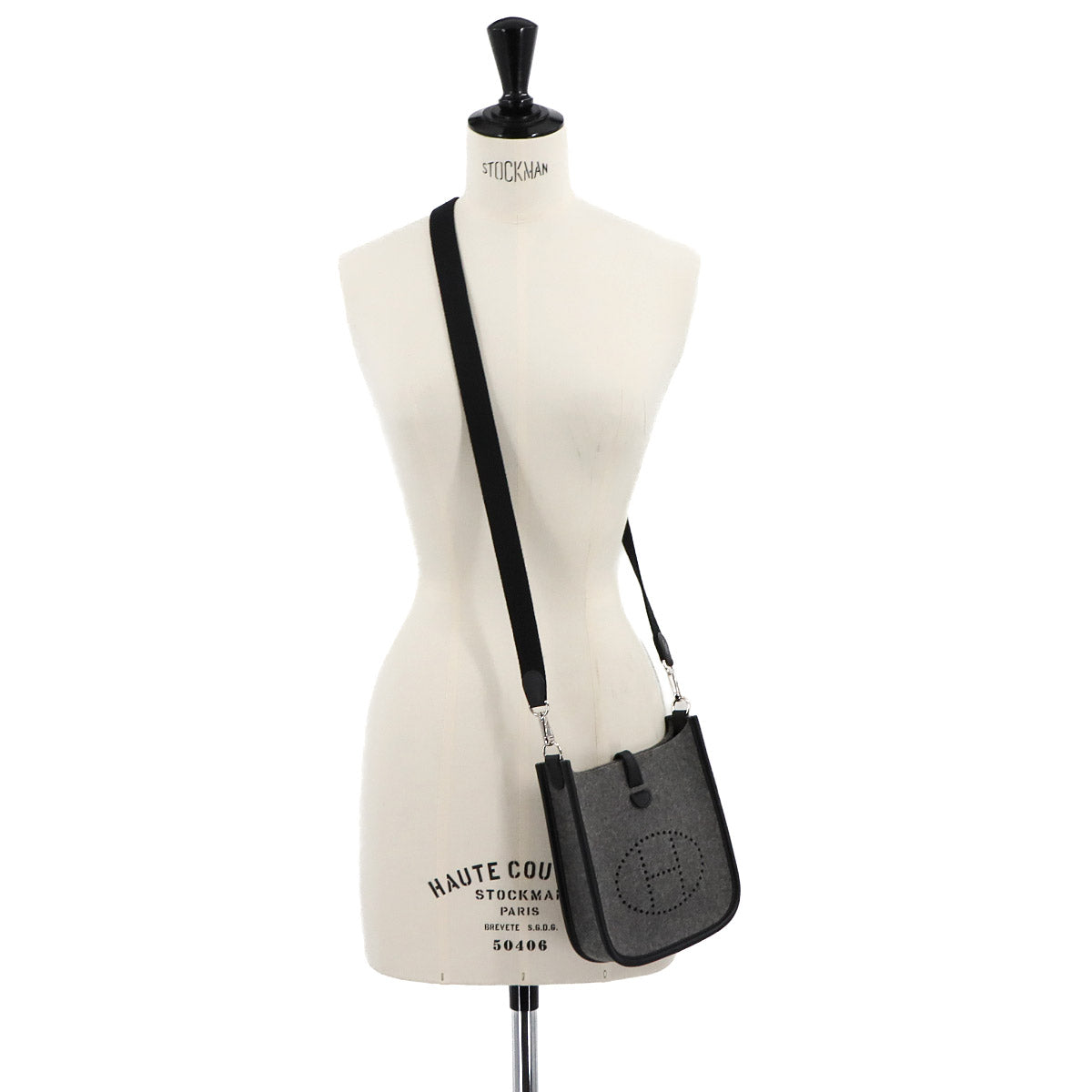 Evelyne TPM Shoulder Bag Felt Swift Gris Moyen Black Y Purse