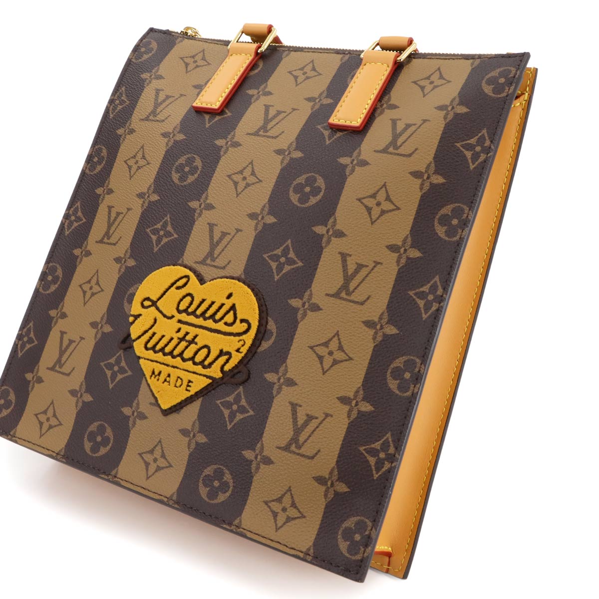 Monogram Stripes Sac Plat Cross 2way Tote Shoulder Bag