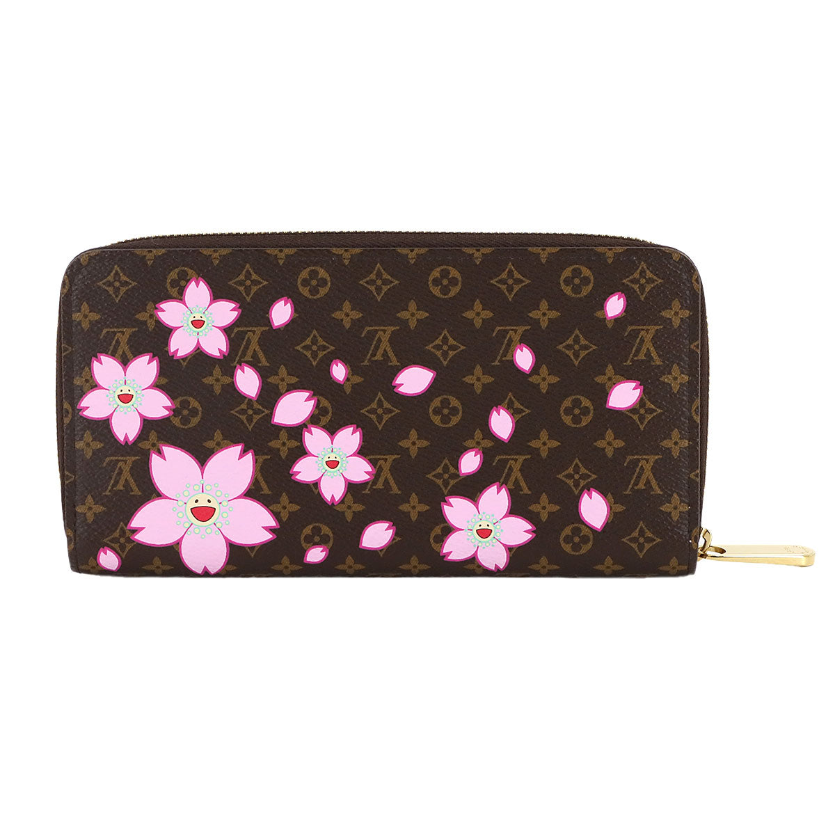 LV x TM Zippy Wallet Sakura Brown M13433 Purse
