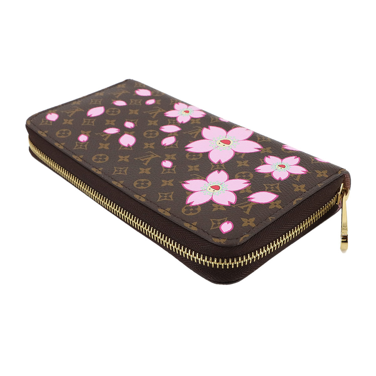 LV x TM Zippy Wallet Sakura Brown M13433 Purse