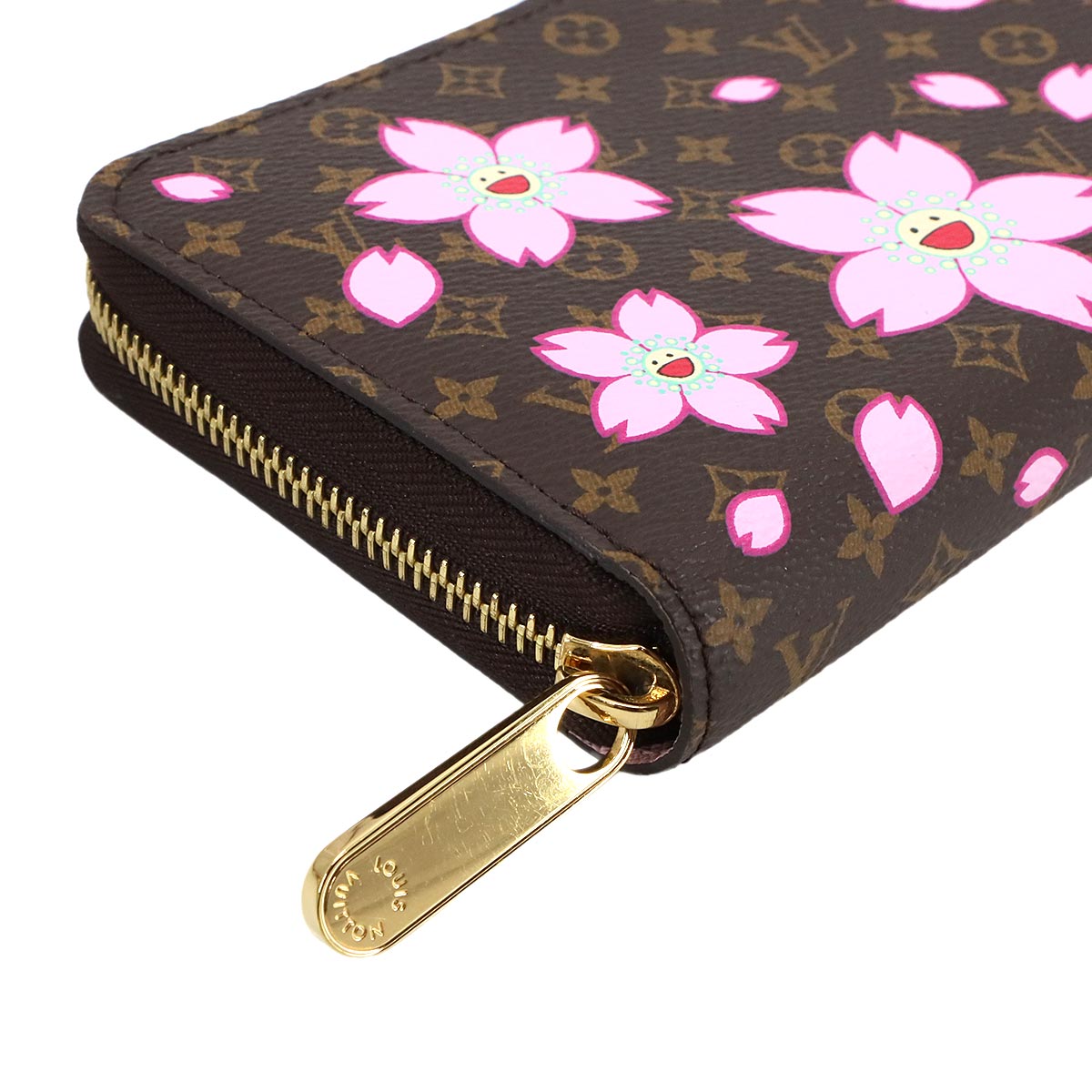 LV x TM Zippy Wallet Sakura Brown M13433 Purse
