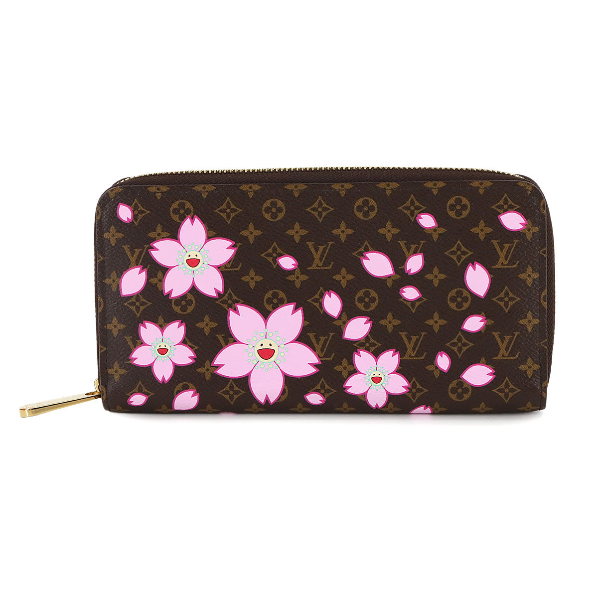 LV x TM Zippy Wallet Sakura Brown M13433 Purse