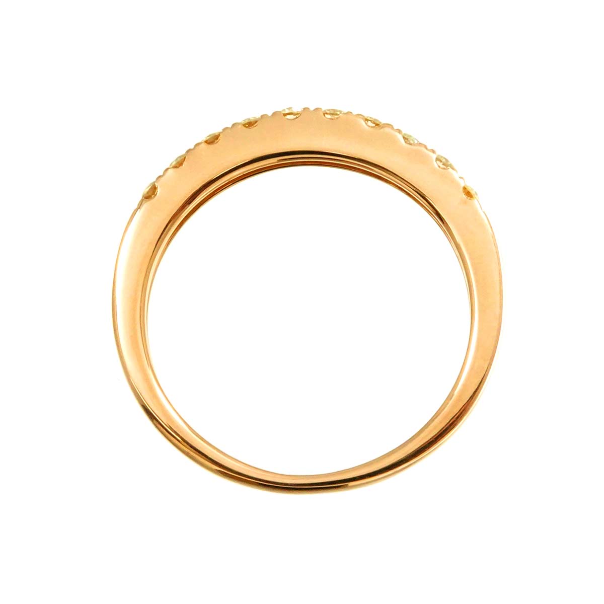 Diamond 0.25ct Ring 18K PG Pink Gold 750 Size4.5-4.75(US)