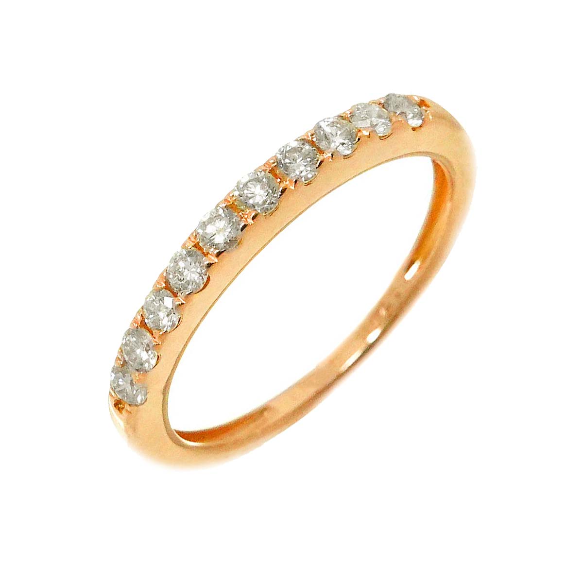 Diamond 0.25ct Ring 18K PG Pink Gold 750 Size4.5-4.75(US)