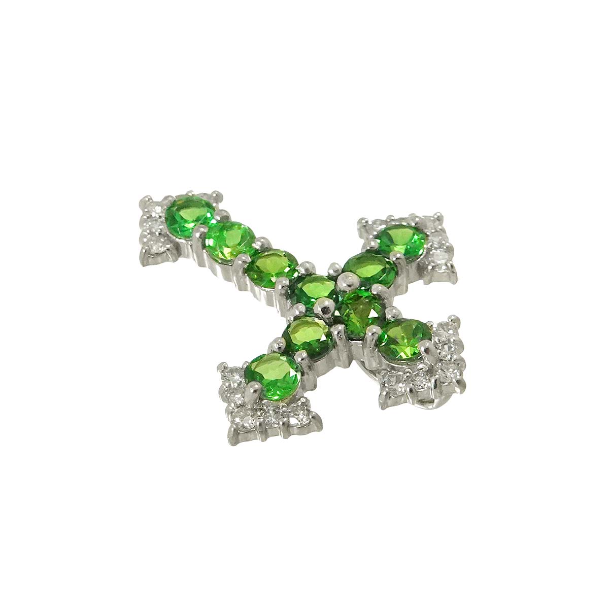 Garnet 1.32ct Diamond 0.25ct Pendant Top Pt Platinum