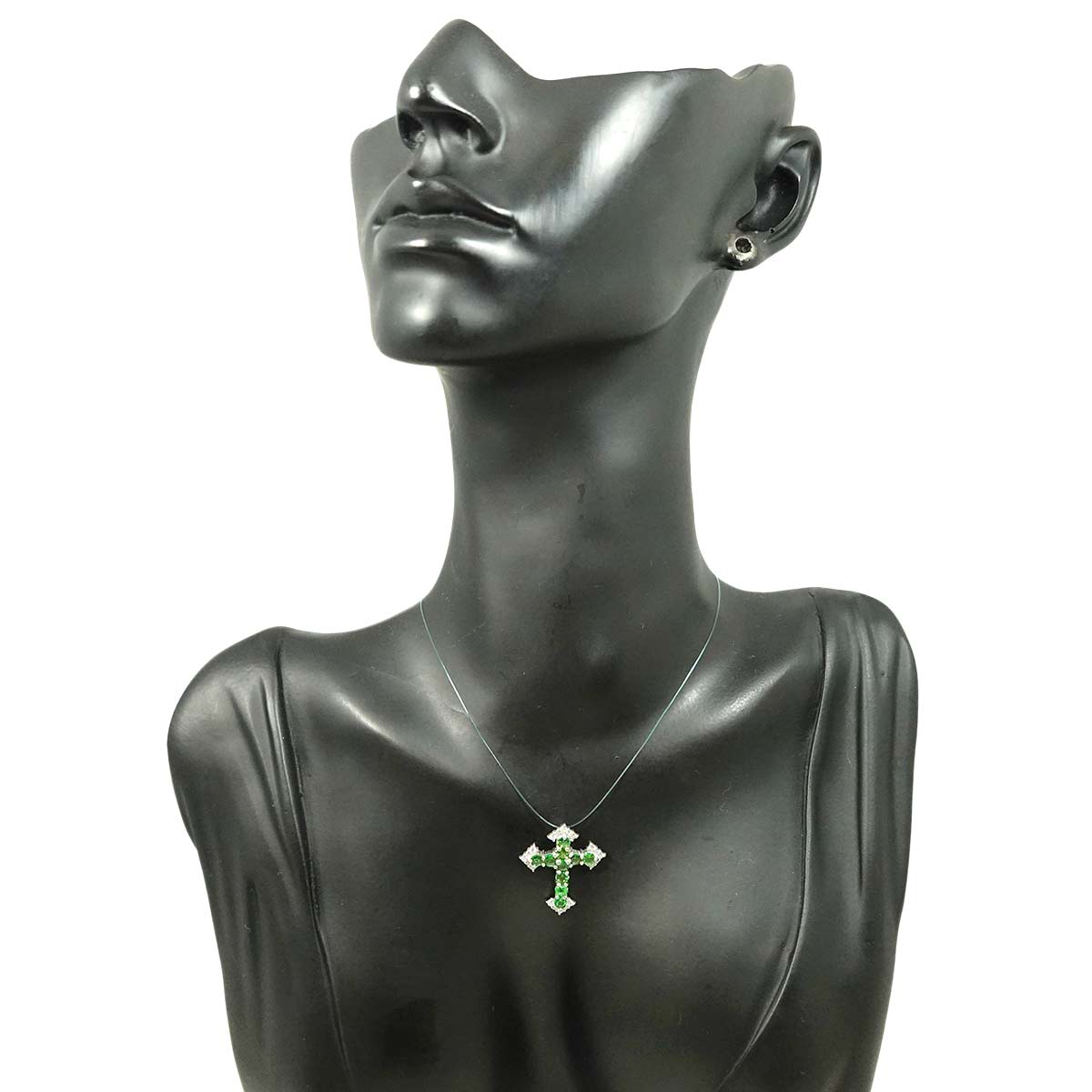 Garnet 1.32ct Diamond 0.25ct Pendant Top Pt Platinum