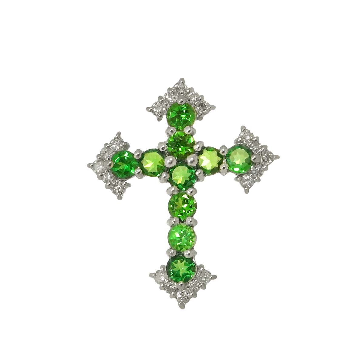 Garnet 1.32ct Diamond 0.25ct Pendant Top Pt Platinum