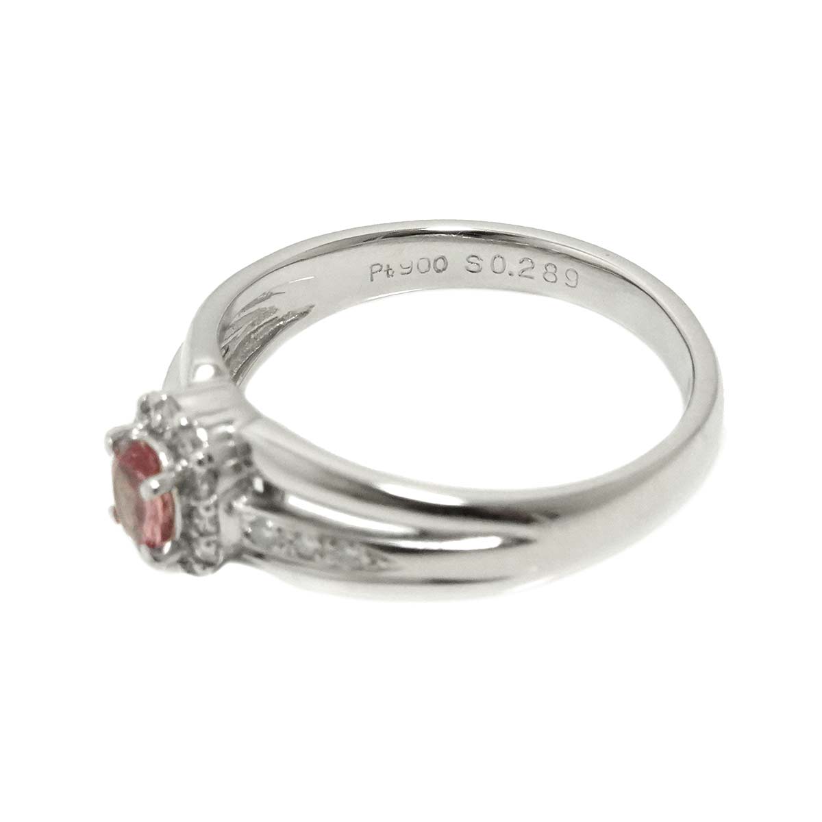 Sapphire 0.284ct Diamond 0.15ct Ring Pt Platinum size6(US)