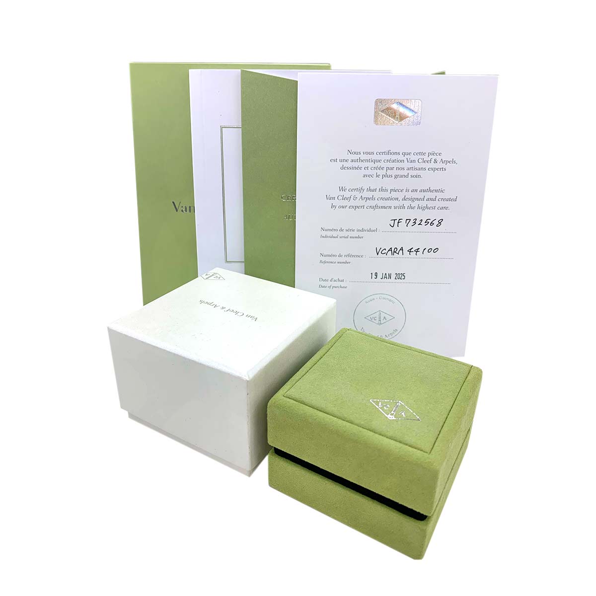 Vintage Alhambra MOP Earrings Pierced 18K YG