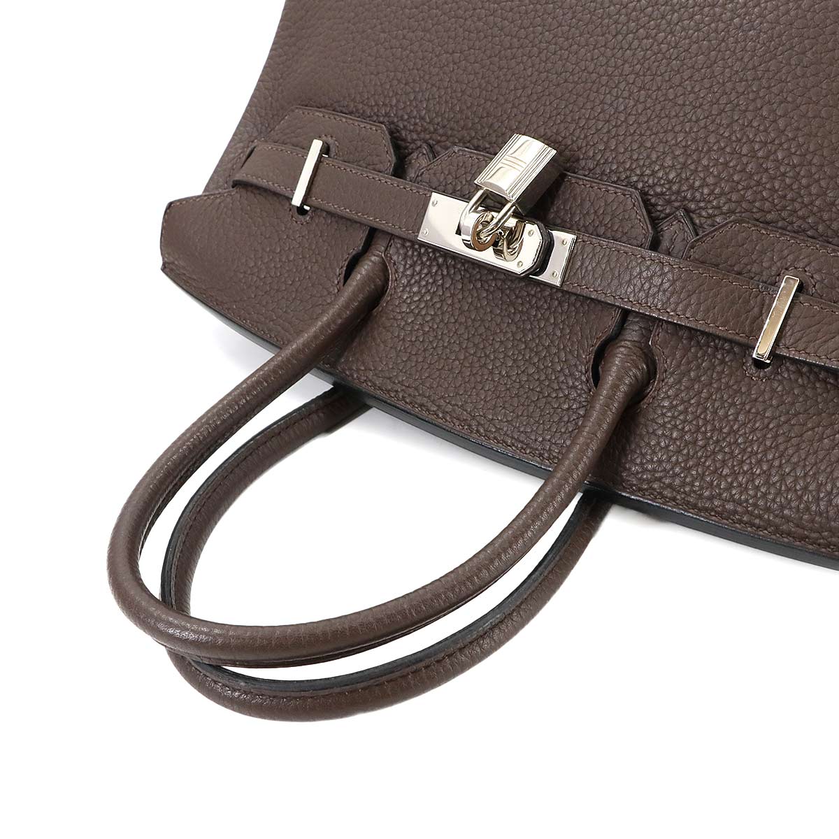 Birkin 30 Taurillon Clemence Brown Hand Bag Purse