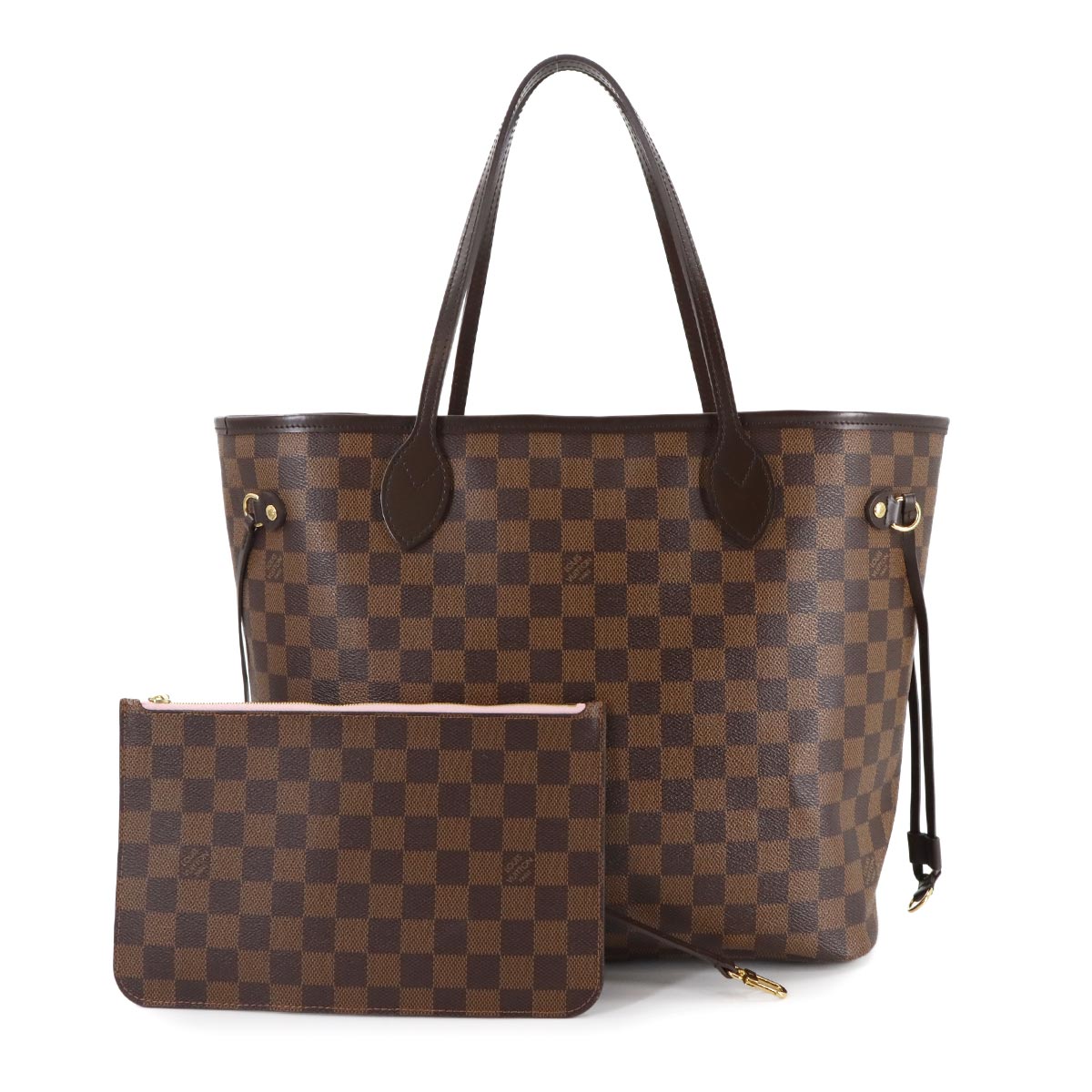 Damier Neverfull MM Tote Bag Rose Ballerine N41603 Purse