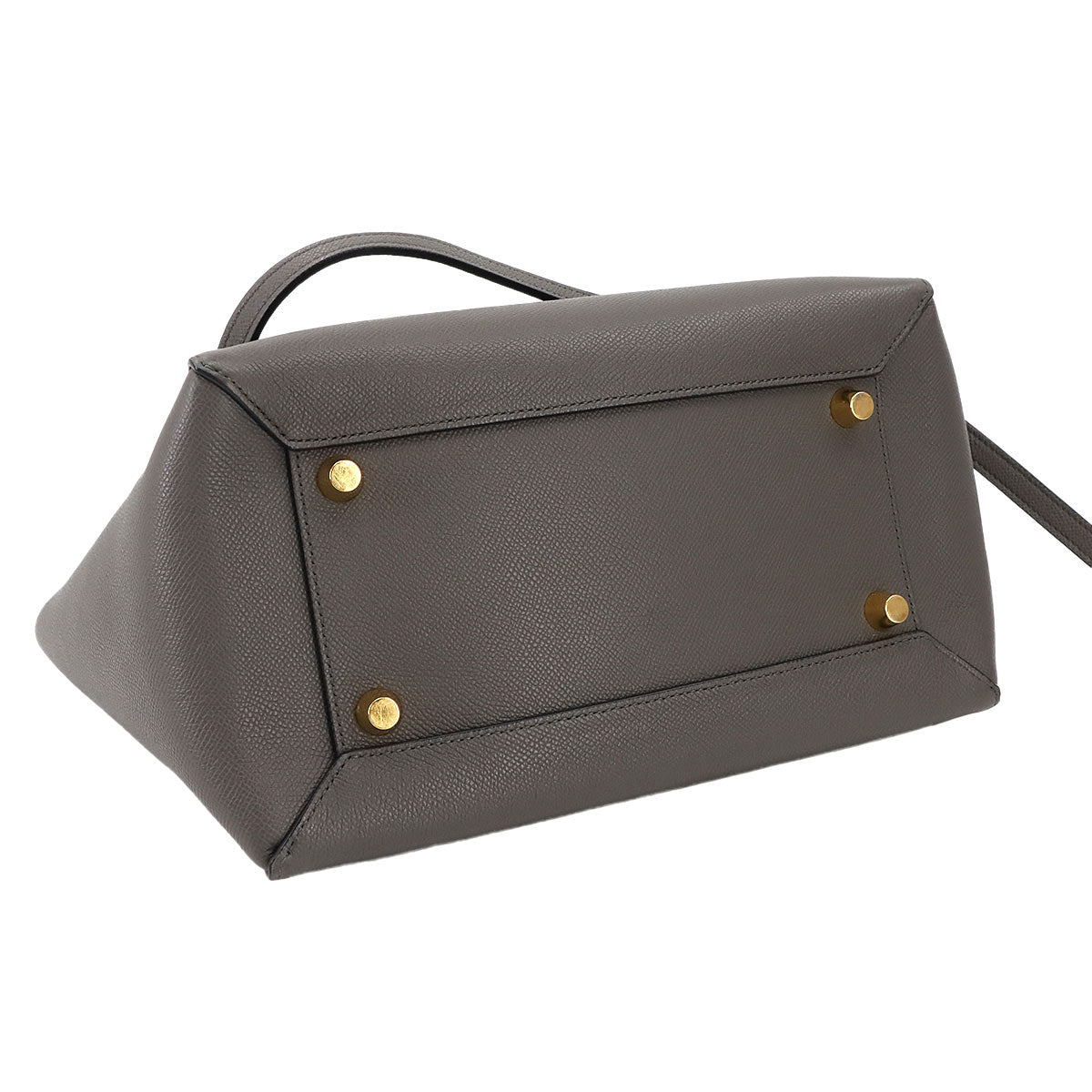 Belt Bag Mini 2way Hand Shoulder Bag Leather Gray 176103 Purse