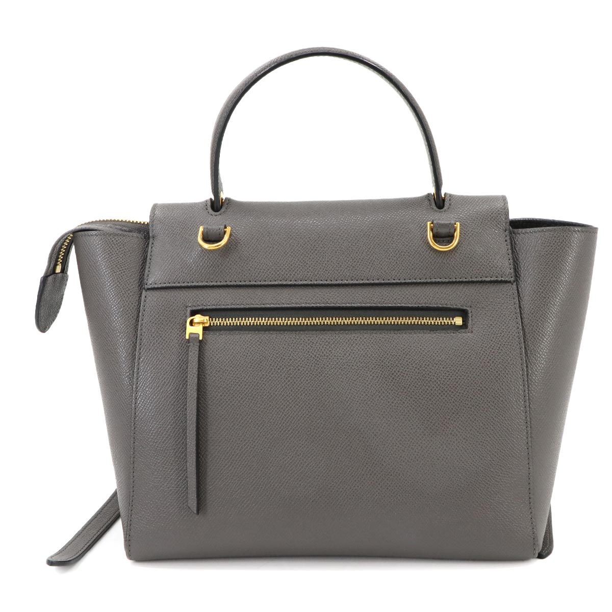 Belt Bag Micro 2way Hand Shoulder Bag Leather Grey 189153