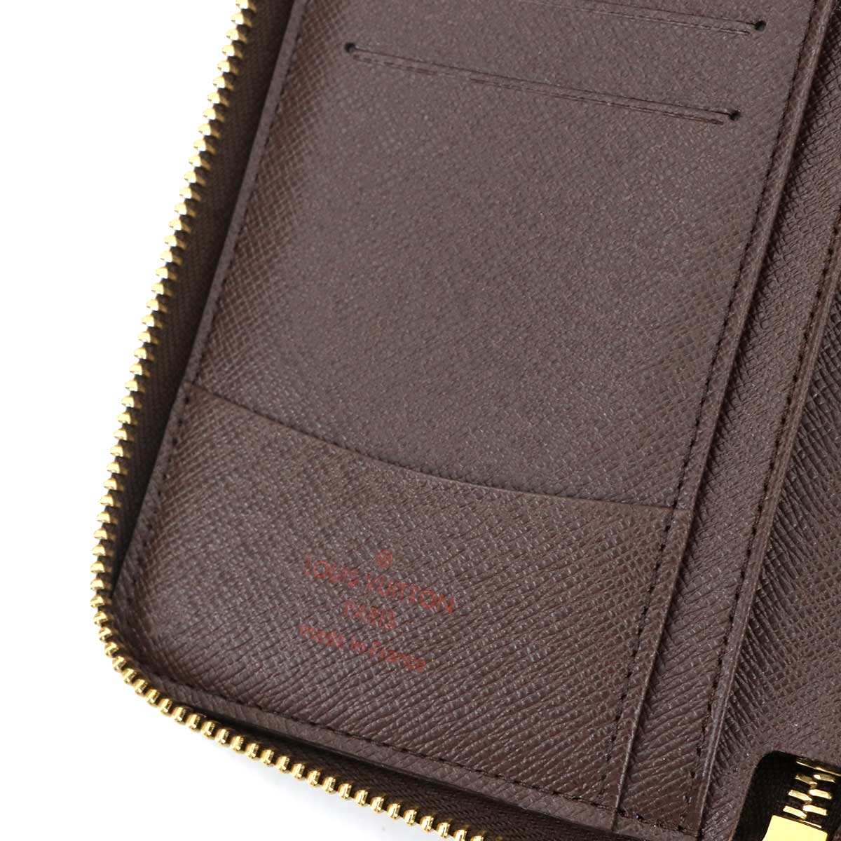 Damier Compact Zippy Wallet Ebene N60028 Brown