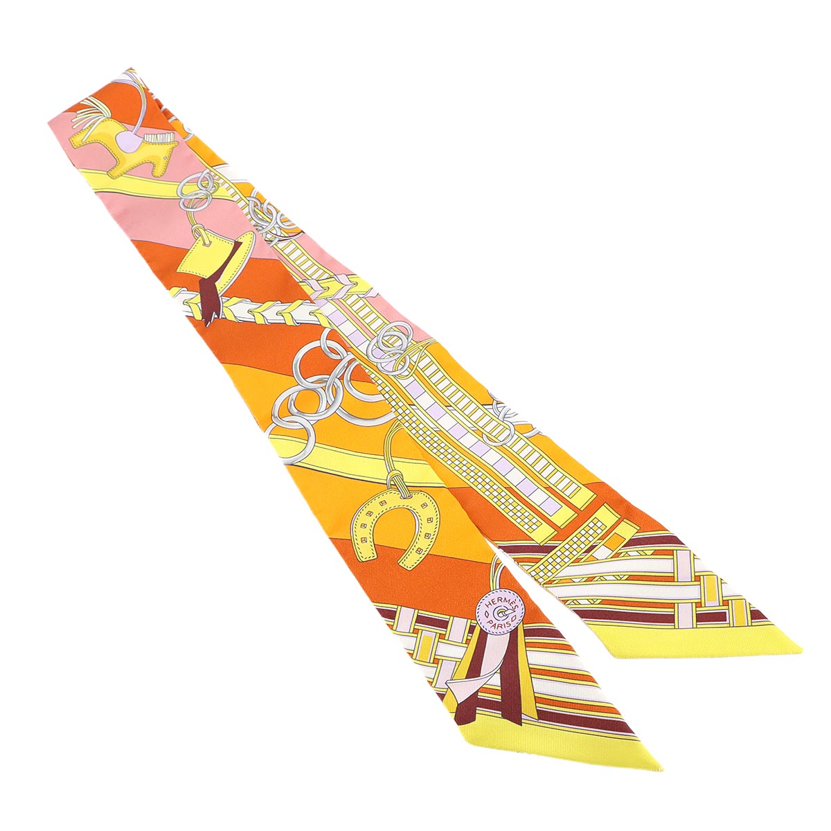 Twilly Scarf Silk Brides et Gris Gris Multicolor