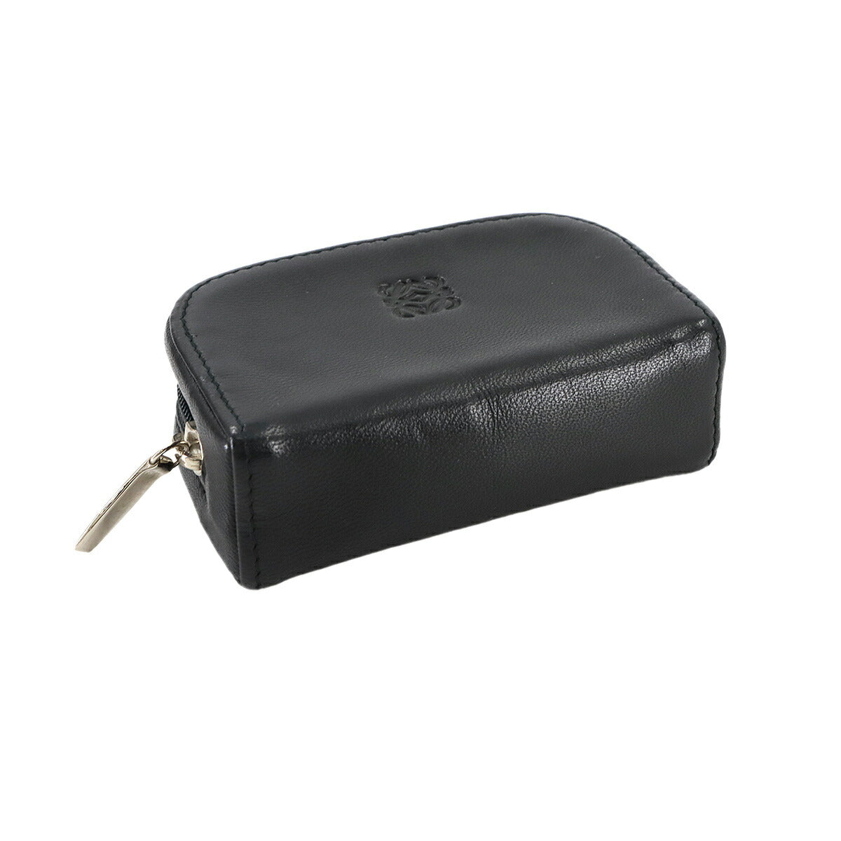 Anagram Coin Case Leather Black Purse