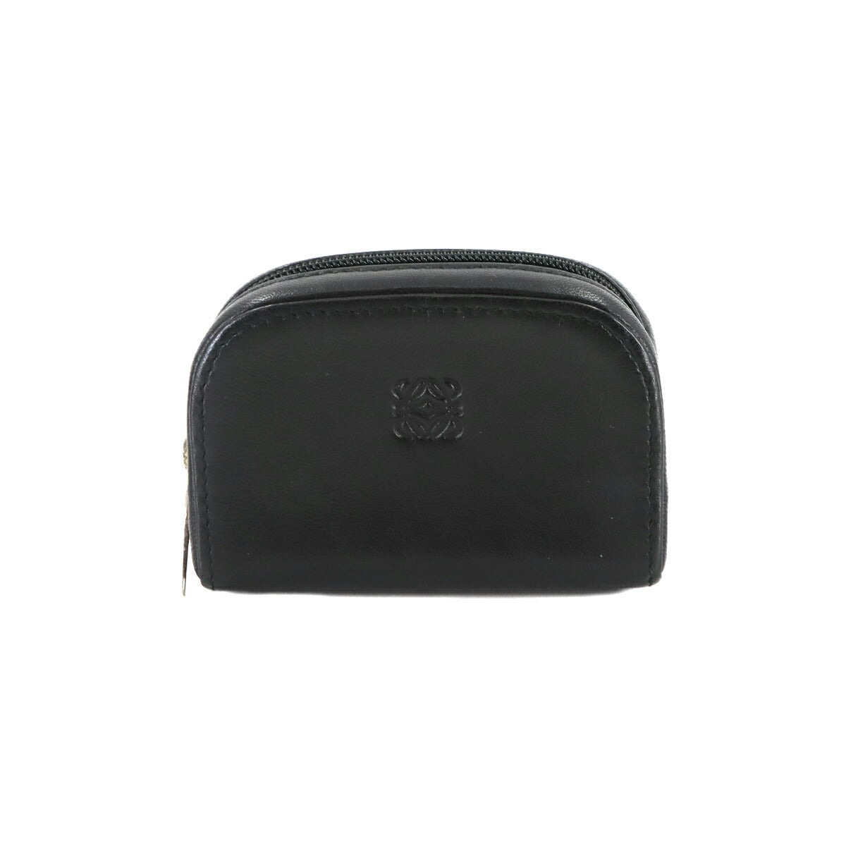 Anagram Coin Case Leather Black Purse
