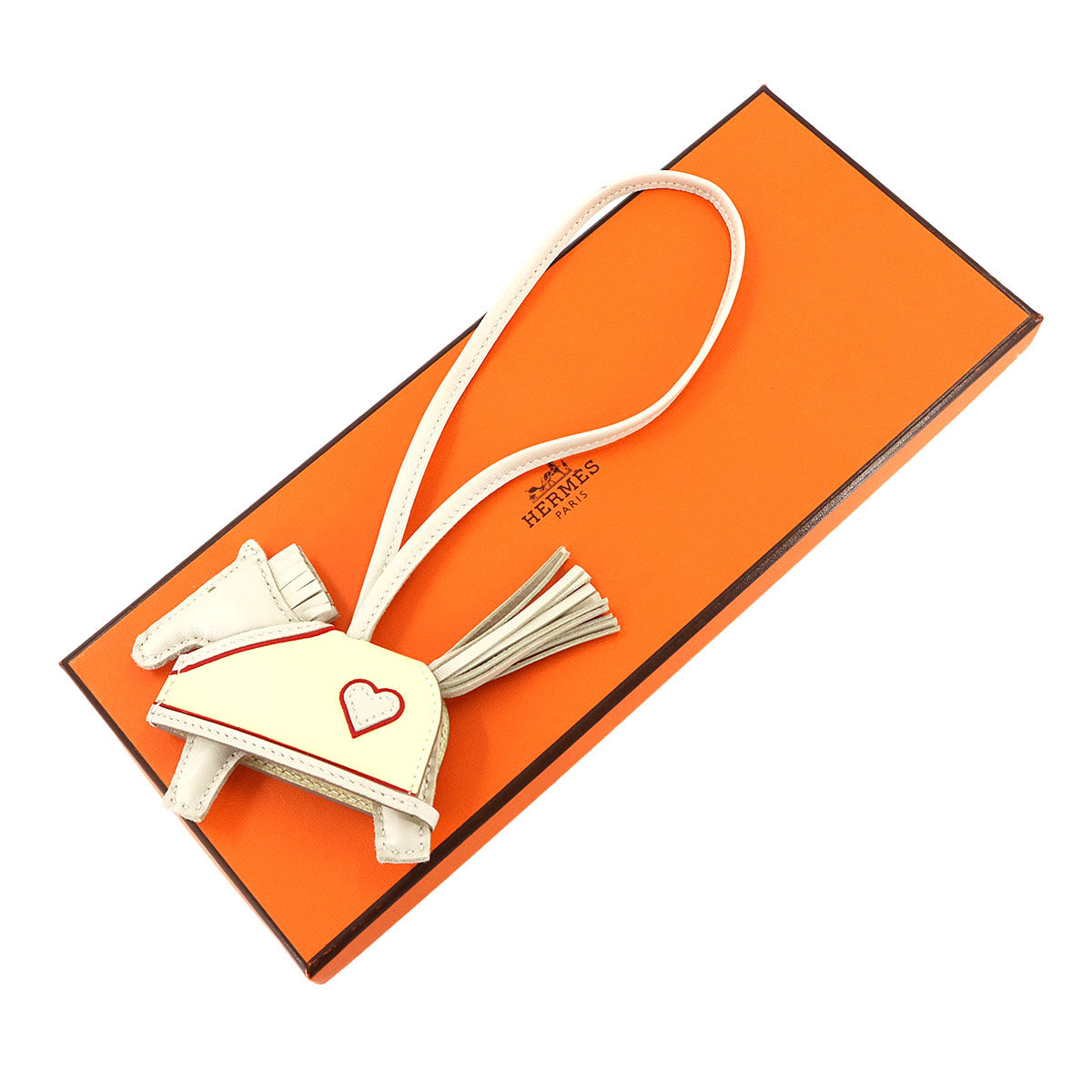 Robeo Coeur PM Bag Charm Agneau Milo Craie