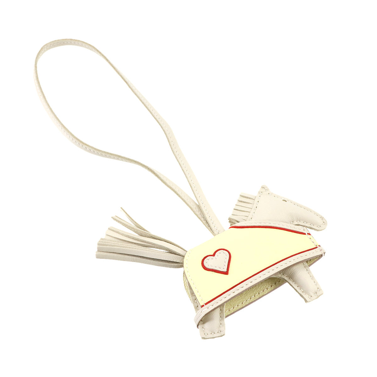 Robeo Coeur PM Bag Charm Agneau Milo Craie