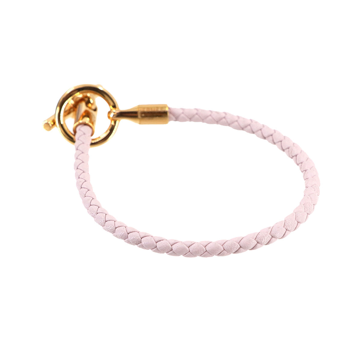 HERMES Glenan Bracelet Leather Mauve Pale Accessory