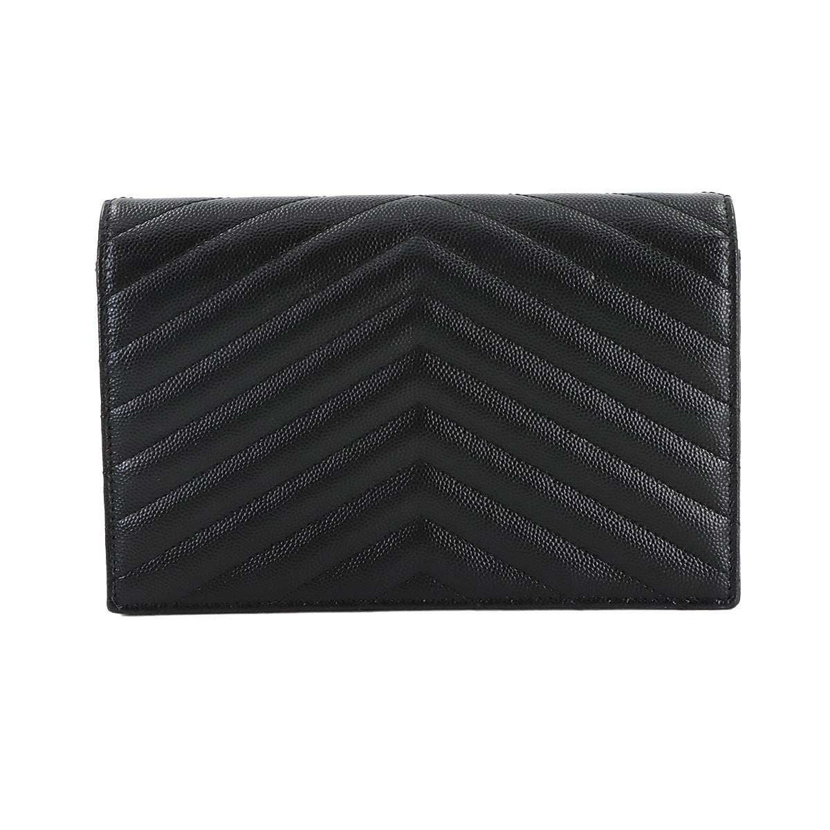 Cassandre Envelope Chain Wallet Leather Black 742920