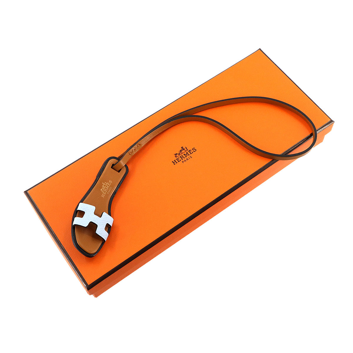 OranNano Bag Charm Epsom Veau Butler Vache Hunter Blue Brume