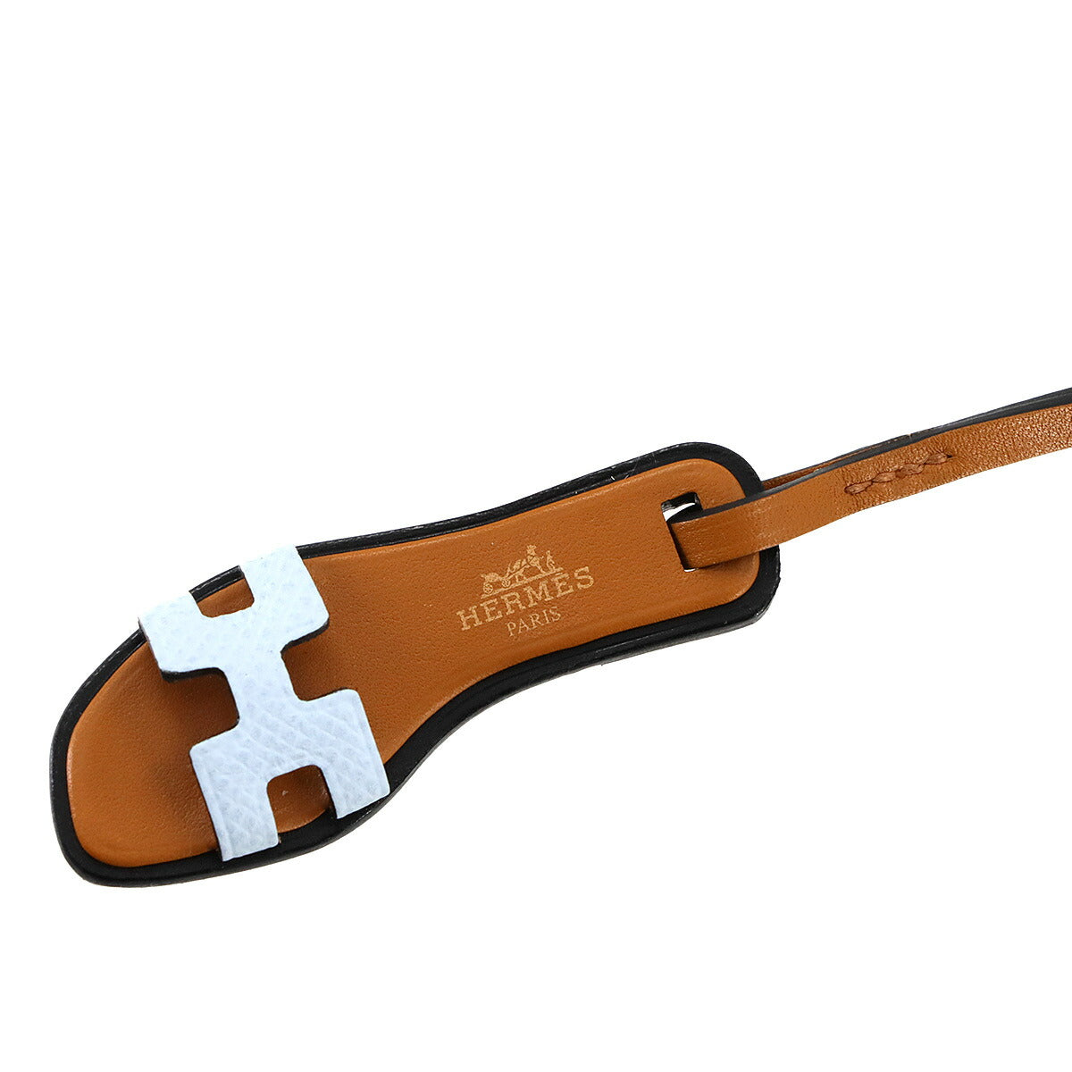 OranNano Bag Charm Epsom Veau Butler Vache Hunter Blue Brume