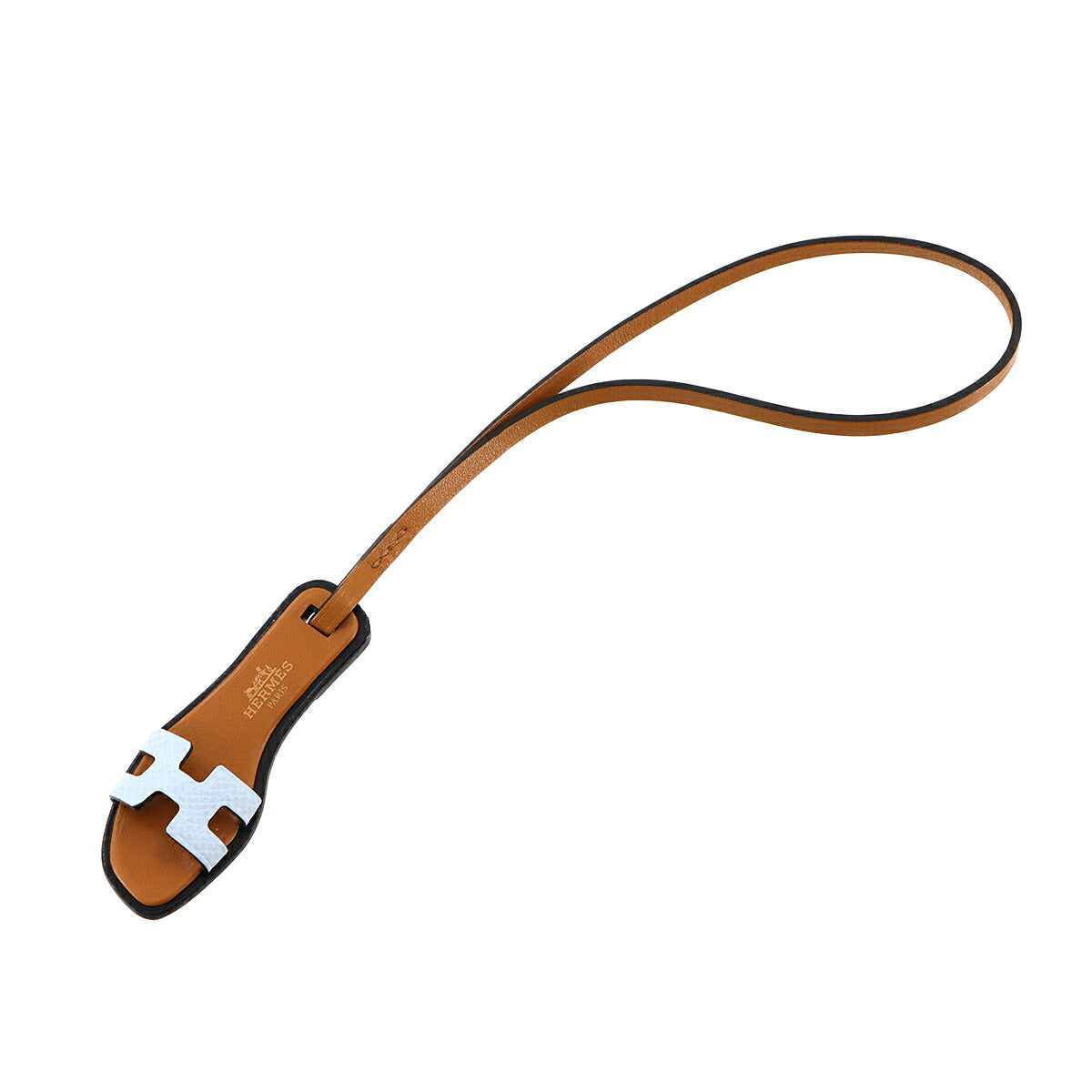 OranNano Bag Charm Epsom Veau Butler Vache Hunter Blue Brume