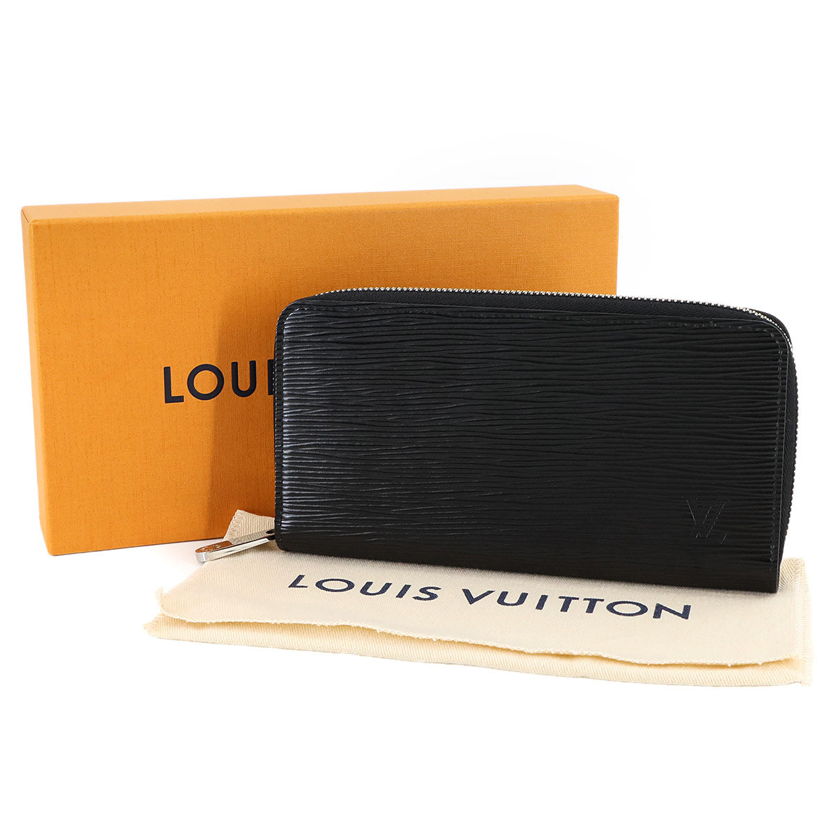 Epi Zippy Wallet Leather Noir M61857 Black