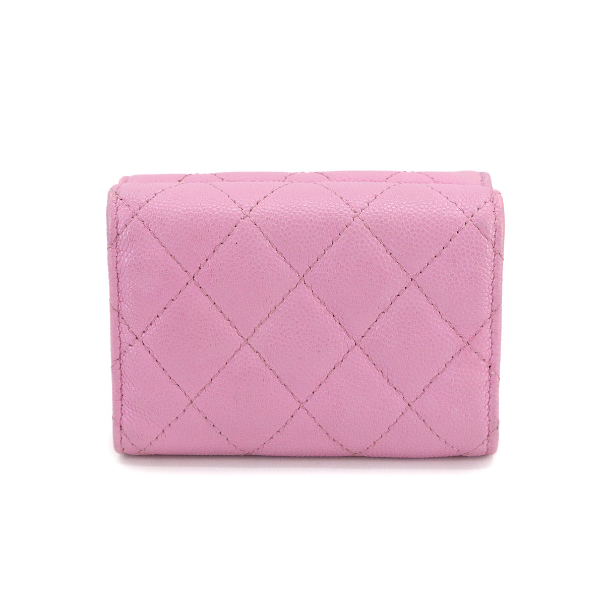 Matelasse Compact Wallet Leather Pink AP0230