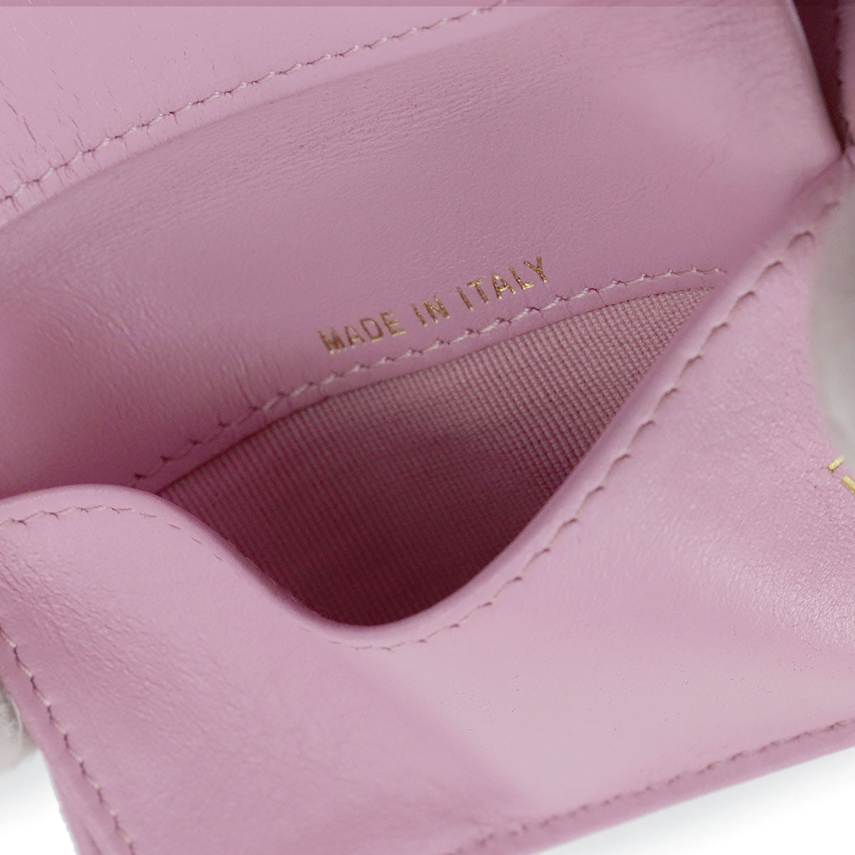 Matelasse Compact Wallet Leather Pink AP0230