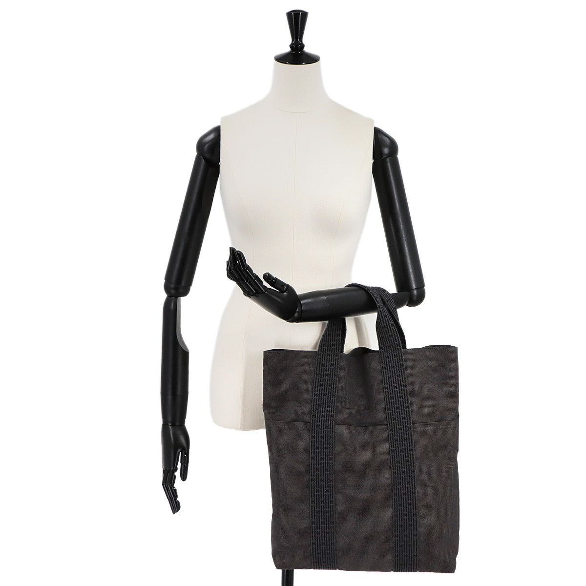 Herline Cabas Tote Bag Canvas Gray Purse