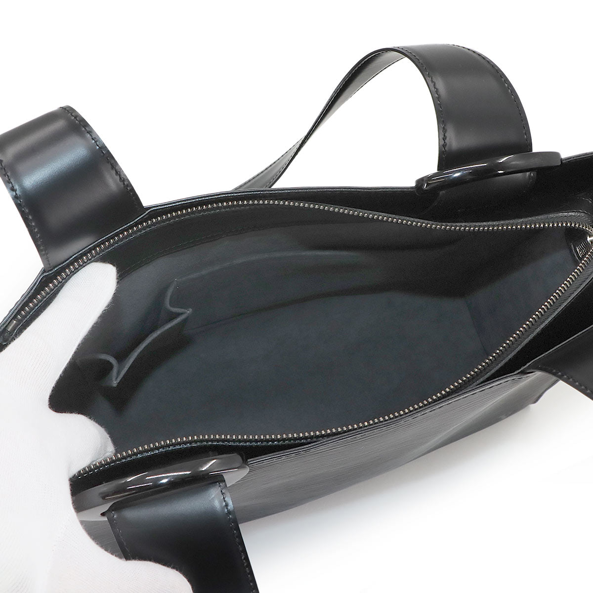 Epi Gemo Tote Bag Leather Noir Black M52452 Purse