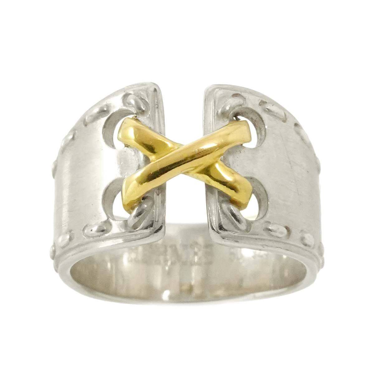 Mexico Ring SV 925 18K YG 750 size50 5.25(US)