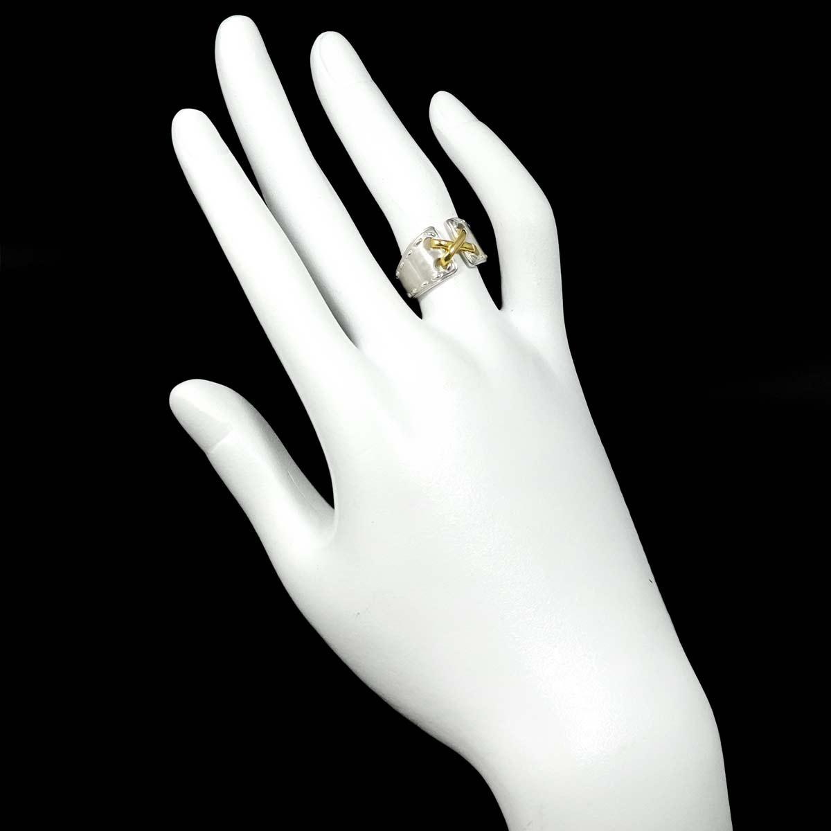 Mexico Ring SV 925 18K YG 750 size50 5.25(US)