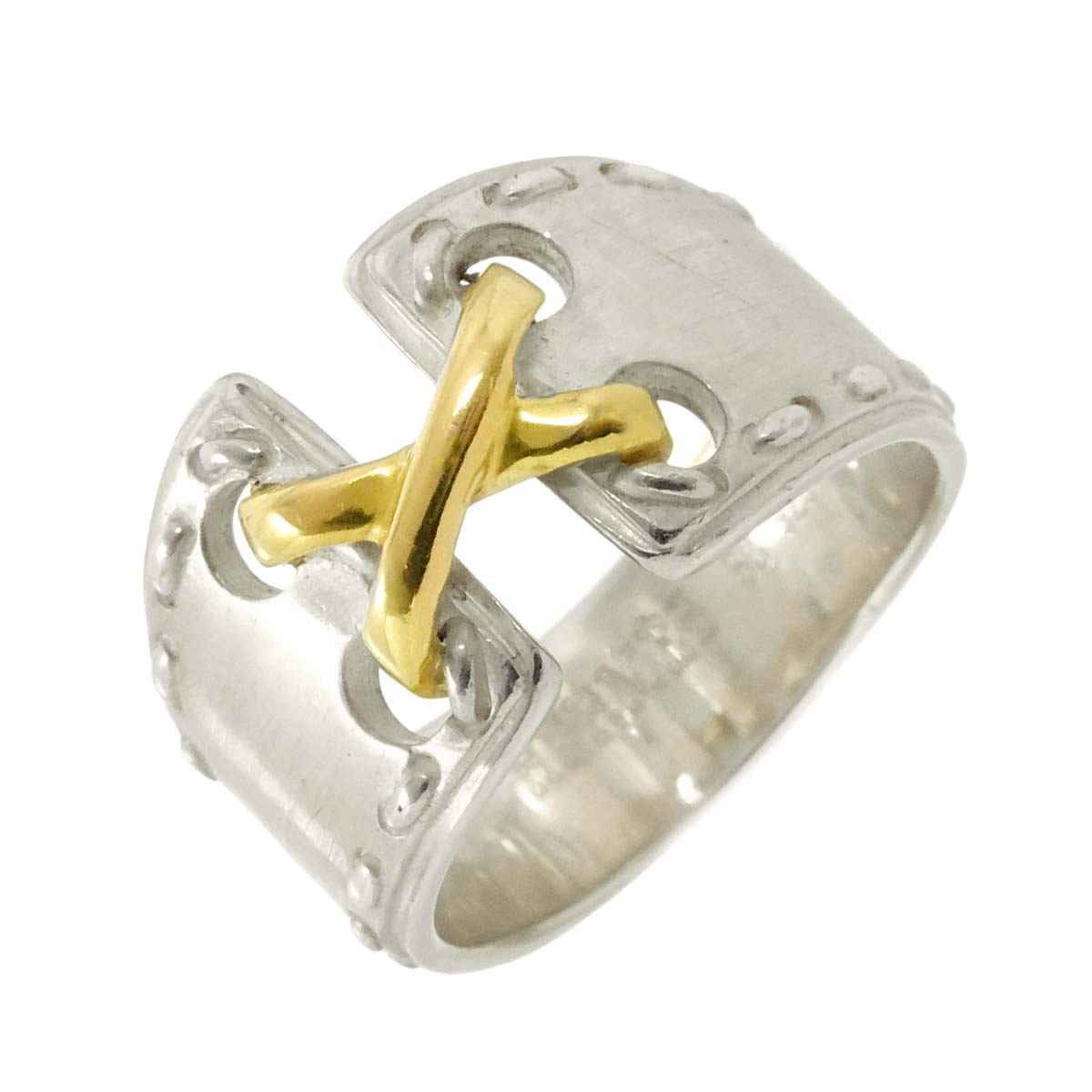 Mexico Ring SV 925 18K YG 750 size50 5.25(US)