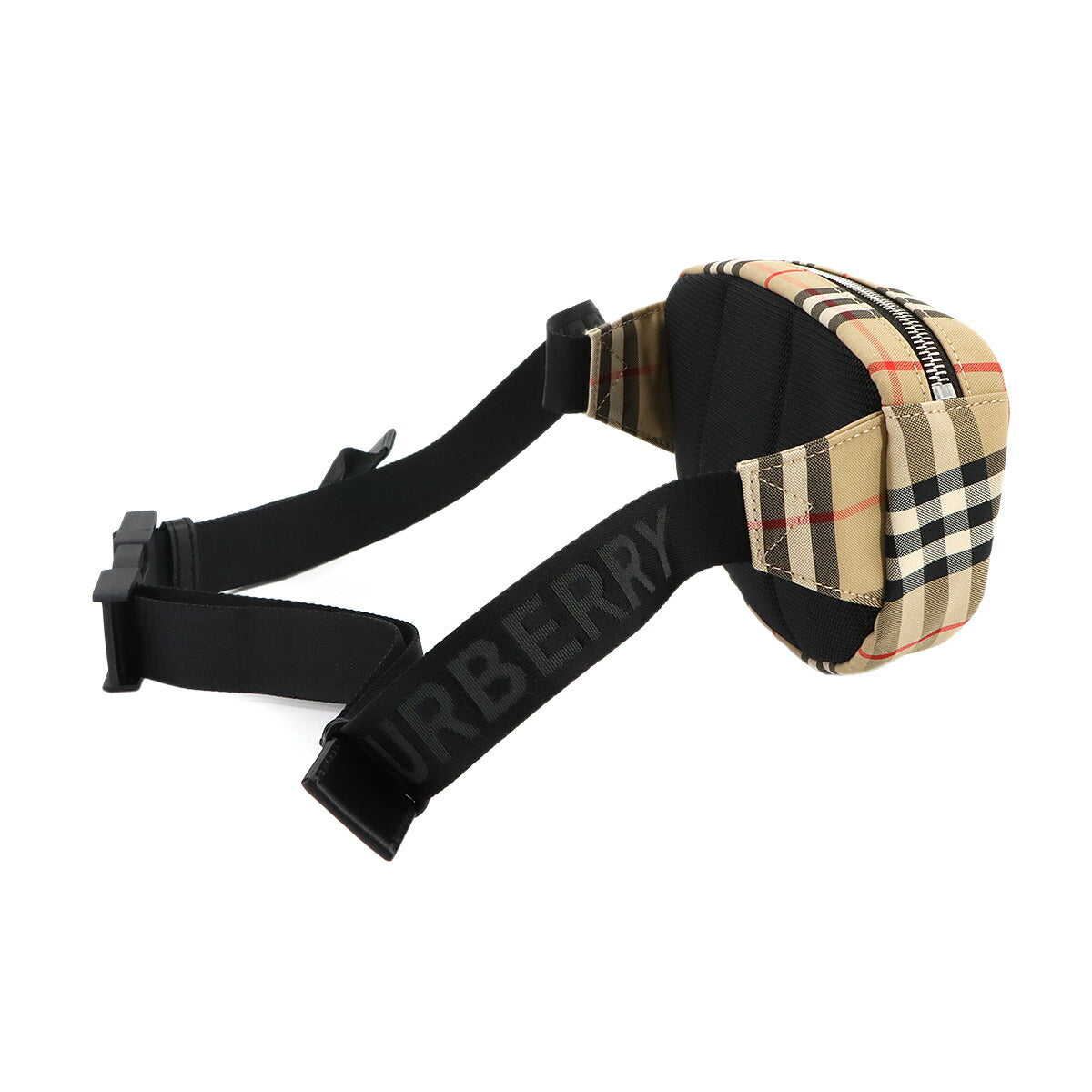 Plaid Crossbody bag Canvas Beige Black 8014420 Purse