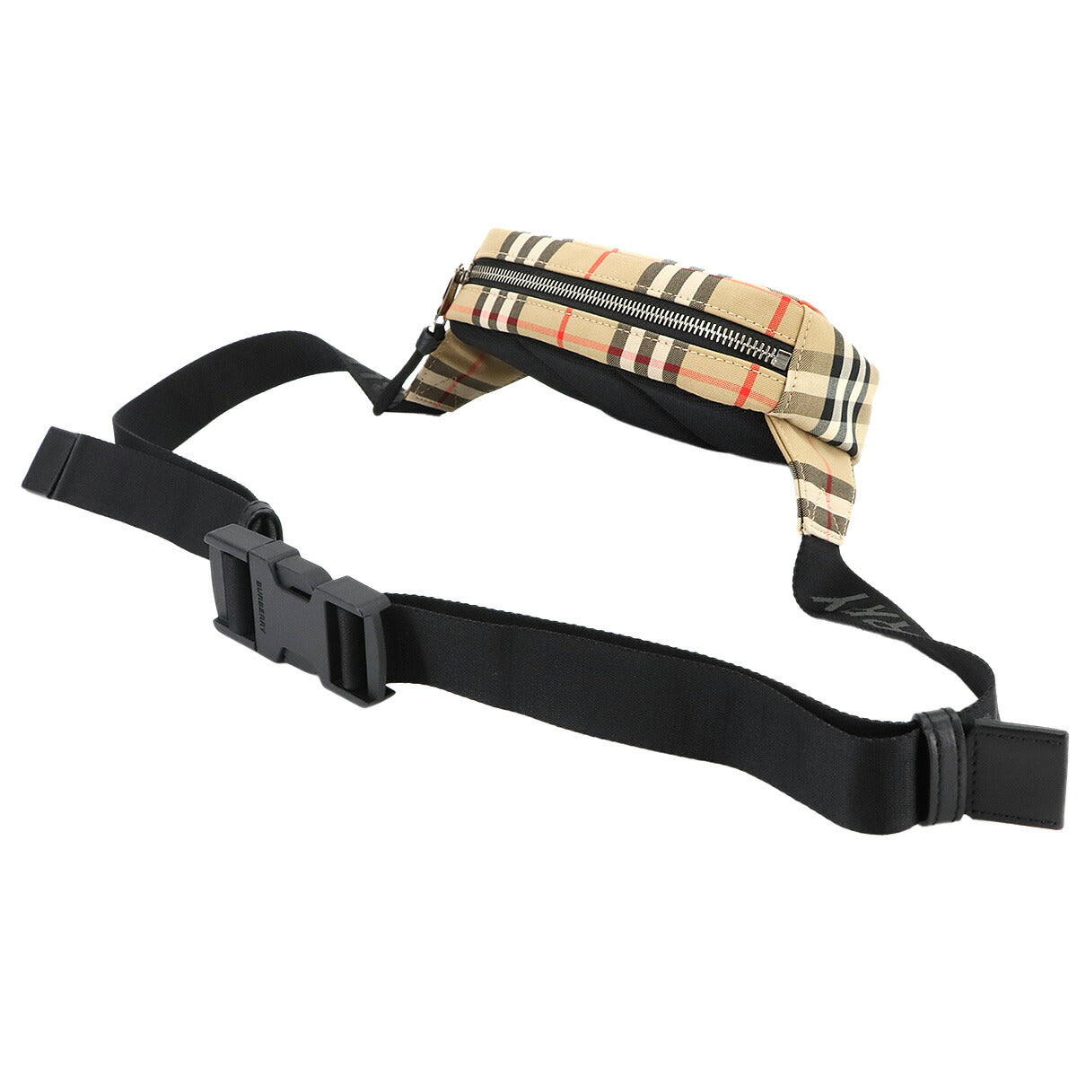 Plaid Crossbody bag Canvas Beige Black 8014420 Purse