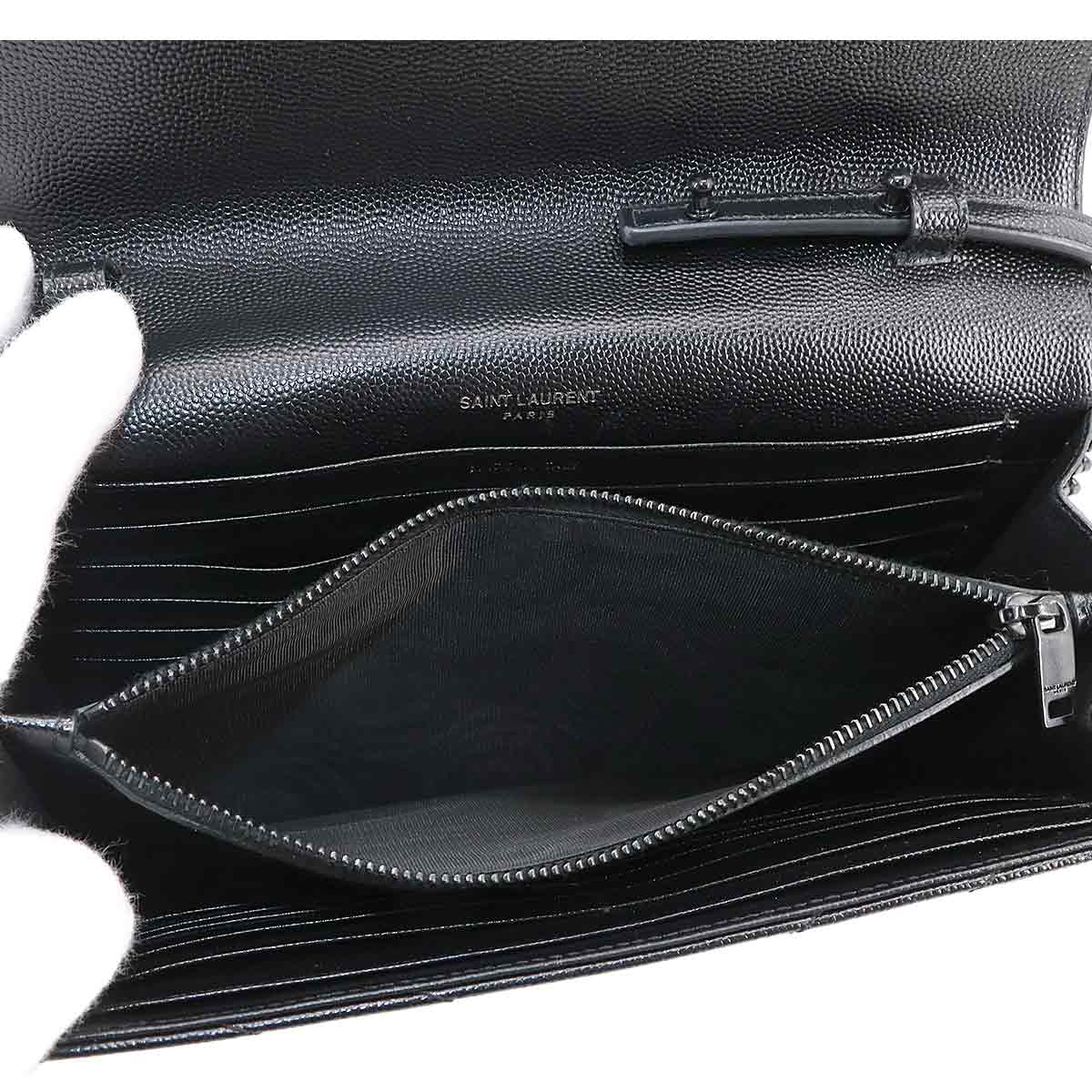 Cassandra Chain Wallet Leather Black 377828